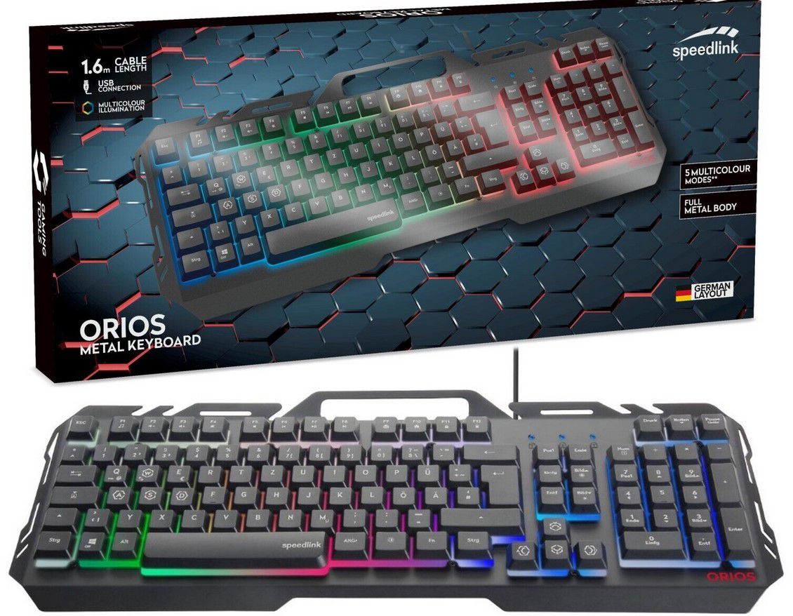 Speedlink Orios RGB Gaming Tastatur für 12,99€ (statt 21€)