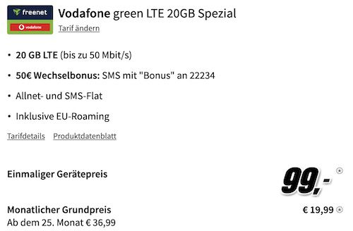 Xiaomi 13T Pro mit 1 TB für 99€ + 20 GB Vodafone Allnet für 19,99€ + 50€  Bonus