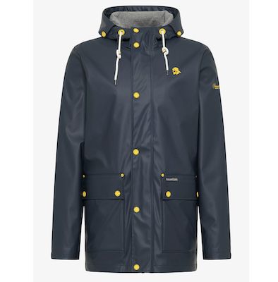 Schmuddelwedda Herren Regenjacke in Blau für 68€ (statt 87€)   nur L + XL