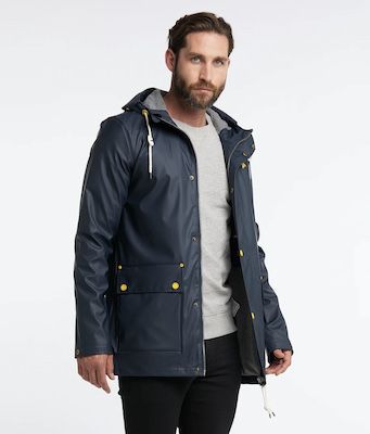 Schmuddelwedda Herren Regenjacke in Blau für 68€ (statt 87€)   nur L + XL