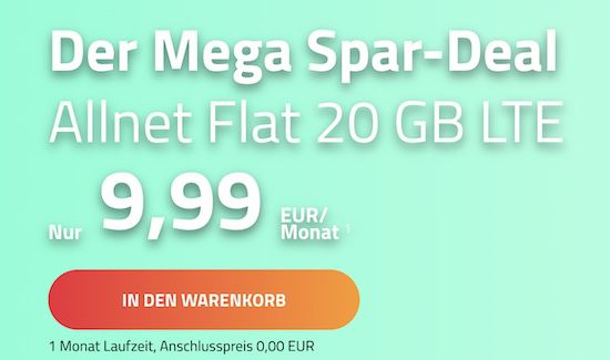 Dr. SIM: Vodafone Allnet 20GB LTE 9,99€ / 30GB 14,99€ / 40GB 19,99€ mtl.