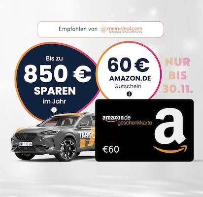 🚗 Kfz-Versicherung wechseln (bis zu 850€/Jahr sparen) + Prämie: 60€ Gutschein