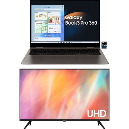 Samsung Galaxy Book 3 Pro 360 + 50 GU AU6979U Smart TV für 1.899€ (statt 2.232€)