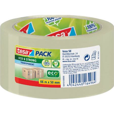 tesapack Eco & Strong Umweltschonendes Paketband, 66m x 50mm für 3,95€ (statt 7€)
