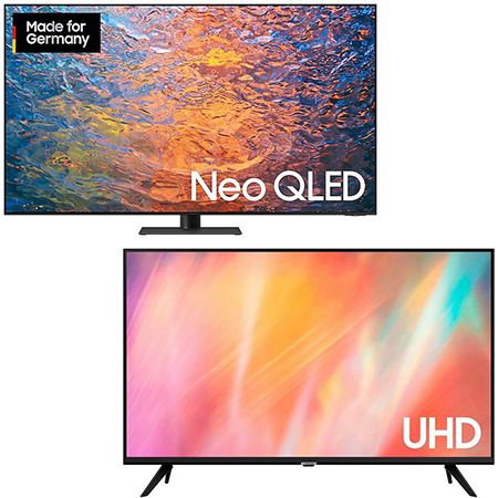 Samsung QN95C 75 Neo QLED TV + AU6979 55 Crystal 4K TV für 2.699€ (statt 3.140€)