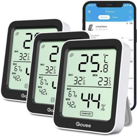 3x Govee H5075 Thermo- & Hygrometer für 30,09€ (statt 43€)