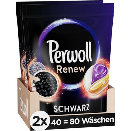 80er Pack Perwoll Renew Caps Schwarz & Faser Waschmittel für 8,86€ (statt 20€)