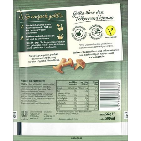 18er Pack Knorr Feinschmecker Pfifferling Cremesuppe für 22,79€ (statt 27€)