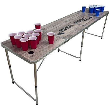 MUWO Wood Look Bierpong Tisch Set mit 22 Bechern für 53,18€ (statt 80€)