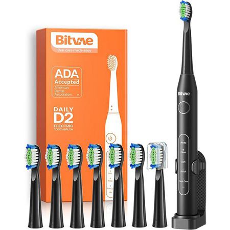 🦷 Bitvae D2 Elektrische Schallzahnbürste mit 8 Bürstenköpfe für 12,99€ (statt 19€)