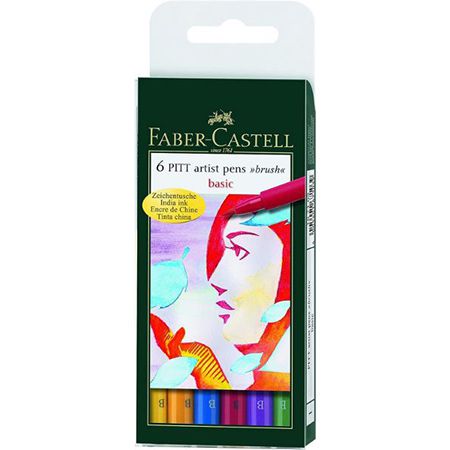 6er Pack Faber Castell 167103   Tuschestift PITT für 9,21€ (statt 13€)