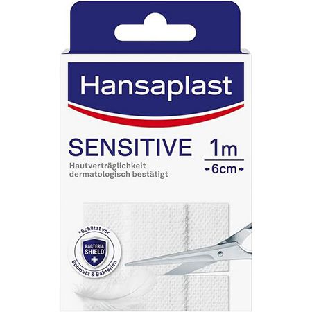 Hansaplast Sensitive Pflaster, 1 m x 6 cm ab 1,69€ (statt 2,45€)