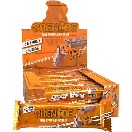 12er Pack Grenade Hochproteinriegel   Jaffa Quake, 60g ab 15,20€ (statt 26€)