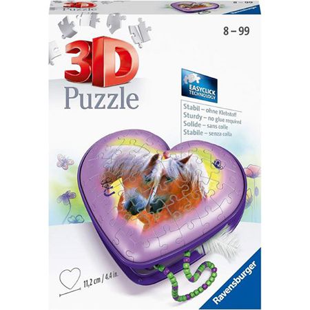 💝 Ravensburger Herzschatulle Pferde 3D Puzzle für 6,99€ (statt 12€)