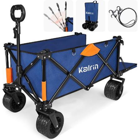 Kalrin Faltbarer Bollerwagen mit 200L & 100Kg Traglast für 79,99€ (statt 150€)