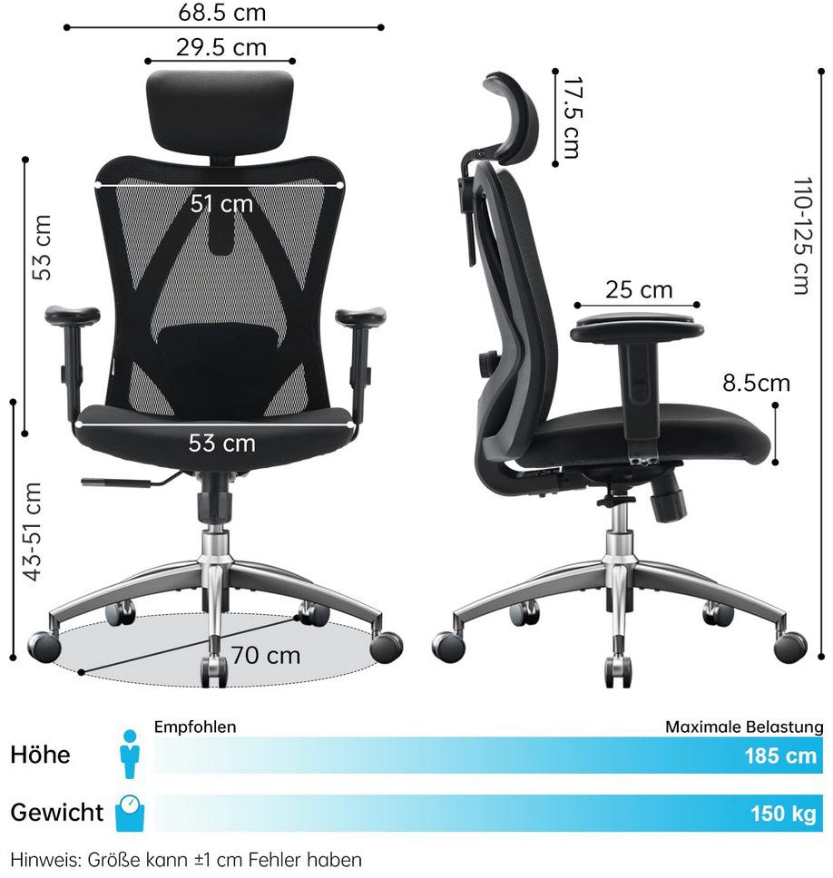 SIHOO ergonomischer Schreibtischstuhl mit Wippfunktion für 119,99€ (statt 200€)