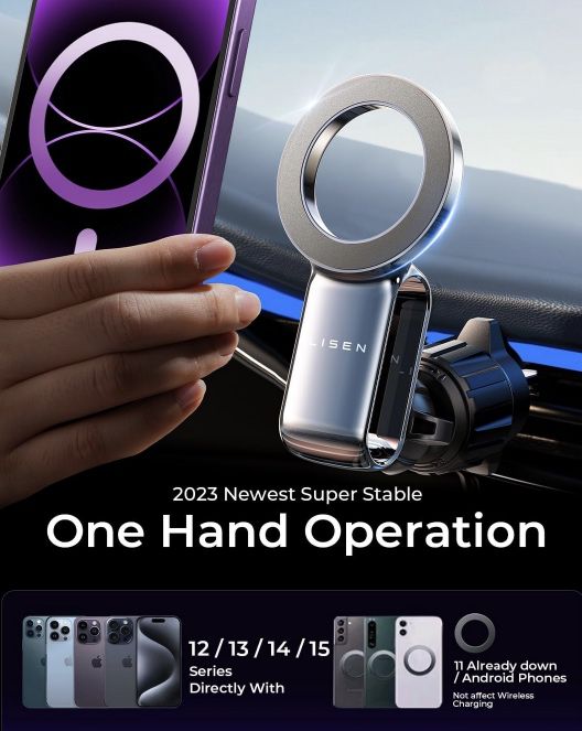 LISEN Kfz Handyhalterung mit 30x N52 Magneten für 8,46€ (statt 19€)