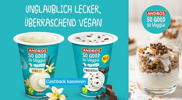 Mit Marktguru Andros SO GOOD So Veggie Joghurtalternative gratis ausprobieren