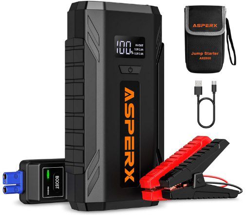 ASPERX AX2000 Kfz Starthilfe Powerbank 2000A für 44,99€ (statt 90€)