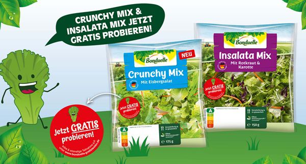 Crunchy Mix oder Insalata Mix von Bonduelle gratis ausprobieren