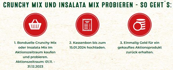 Crunchy Mix oder Insalata Mix von Bonduelle gratis ausprobieren