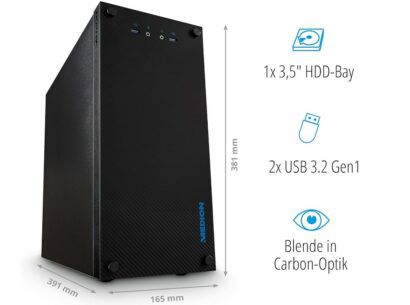 MEDION P67086 Desktop PC mit i5 & GTX 1650 ab 515€ (statt 600€)