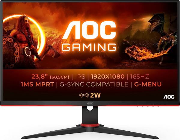 AOC 24G2SPU 24 Zoll FHD Gaming Monitor, 165 Hz, 1 ms für 130€ (statt 145€)