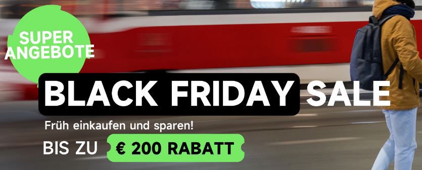 isinwheel Black Friday e Scooter Sale mit bis 200€ Rabatt + 10€ Extra