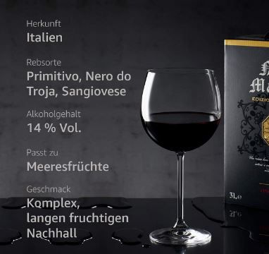 3 Liter Nero Marone Edizione Privata Rotwein, Bag in Box ab 14,99€ (statt 20€)