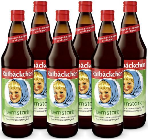 6x Rotbäckchen Lernstark Mehrfruchtsaft, 700ml ab 15€ (statt 19€)