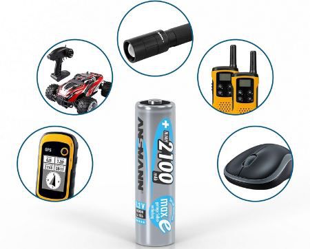 8er Pack Ansmann AA Mignon 1,2V NiMH Akkus, 2100mAh für 18,10€ (statt 24€)