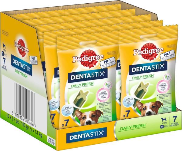 10 x 7er Pack Pedigree DentaStix Daily Fresh ab 12,36€ (statt 21€)