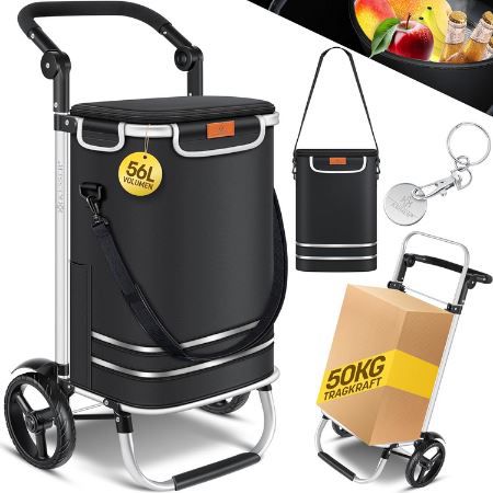 Kesser Einkaufstrolley mit 56L Kapazität & belastbar bis 50kg für 49,80€ (statt 60€)