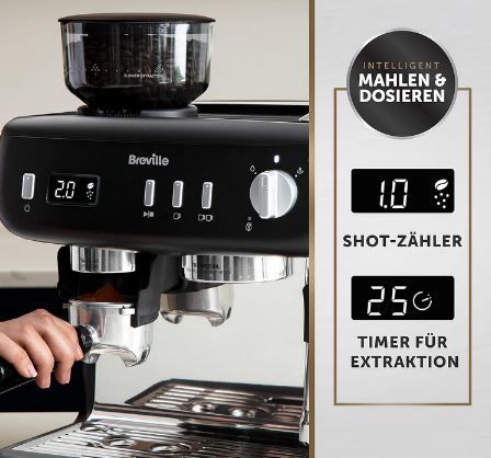 Breville VCF152X Barista Max+ Siebträgermaschine für 356,65€ (statt 457€)