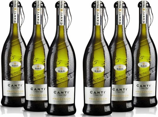 6er Pack Canti Prosecco D.O.C. Frizzante Schaumwein für 28,39€ (statt 35€)