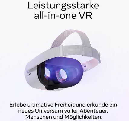 Meta Quest 2 All in one VR Brille mit 128GB für 249€ (statt 305€)