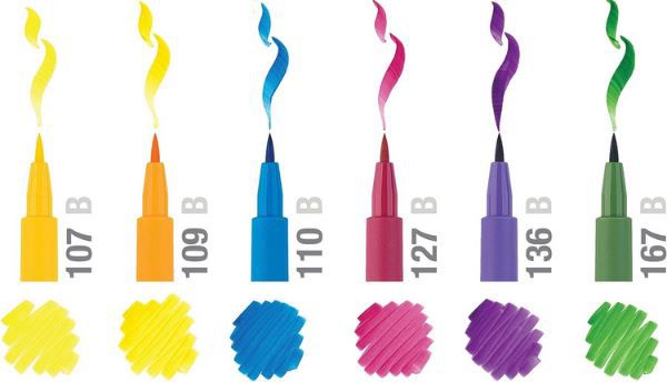 6er Pack Faber Castell 167103   Tuschestift PITT für 9,21€ (statt 13€)