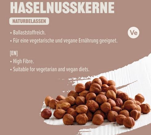 200g Our Essentials by Amazon Haselnusskerne, ungesalzen ab 2,02€