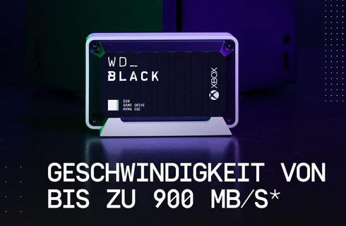 WD BLACK D30 Xbox Game Drive, 1TB + 1 Mon. Game Pass Ultimate für 80,87€ (statt 107€)