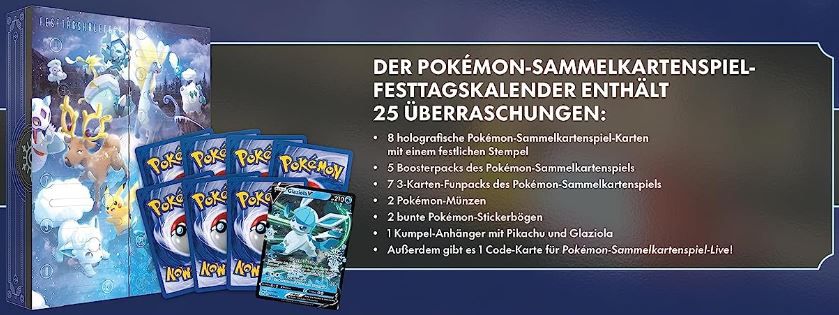 Pokémon Sammelkartenspiel Festtagskalender für 39,99€ (statt 52€)