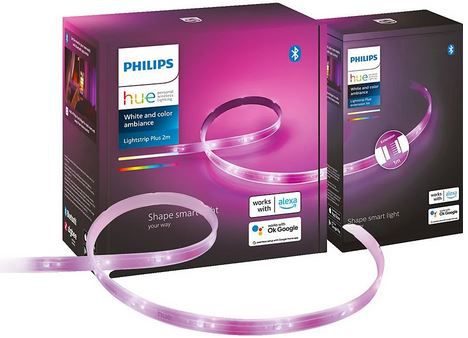 Philips Hue White und Col. Amb. Lightstrip 2m + 1m für 59€ (statt 90€)