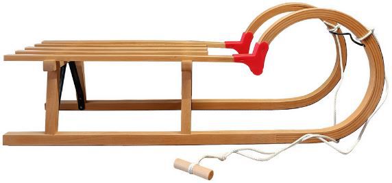 Toboggan Holzschlitten Rodel aus Buchenholz für 50,94€ (statt 81€)