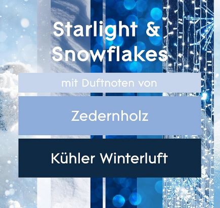 6er Pack Glade (Brise) Duft Kerze im Glas, Starlight & Snowflakes für 20,29€ (statt 24€)