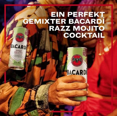 12er Pack Bacardi Razz Mojito Dose, 10%, 250ml für 27,57€ + Pfand (statt 33€)