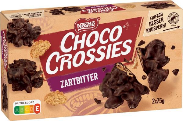 9er Pack Nestle Choco Crossies Zartbitter, 9 x 2 à 75g für 19€ (statt 25€)