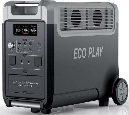 Eco Play LiFePO4 Powerstation mit 3.840Wh, 3.600W für 1.949,10€ (statt 2.429€)