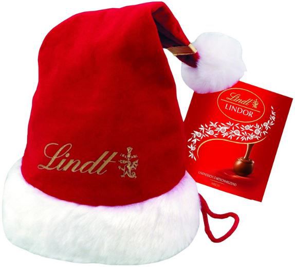 Lindt Lindor Weihnachtsmann Mütze mit Schokoladen Kugeln für 8,60€ (statt 16€)