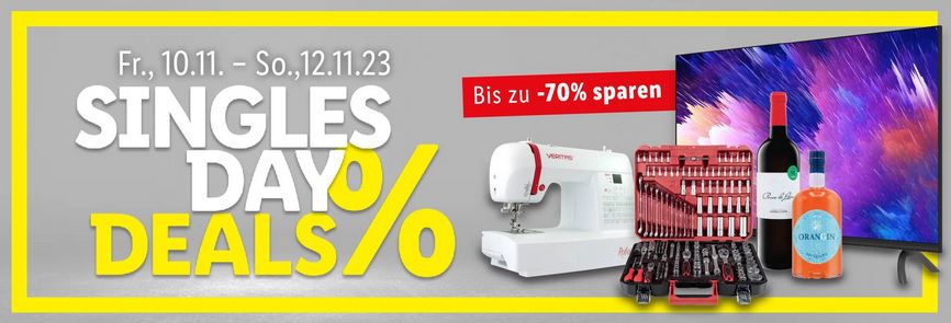 Lidl Singles Day   Bis zu 70% Rabatt   z.B. Melitta Kaffeevollautomat für 289€ (statt 349€)