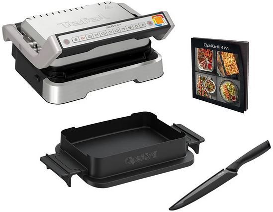 TEFAL GC774D OptiGrill Kontaktgrill inkl. Backschale + Fleischmesser für 179€ (statt 219€)