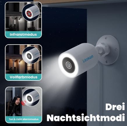 Litokam A1 2K Outdoor Überwachungskamera für 17,99€ (statt 48€)